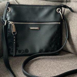 Rosetti Bodhi Floral Embroidery Mini Crossbody Bag black